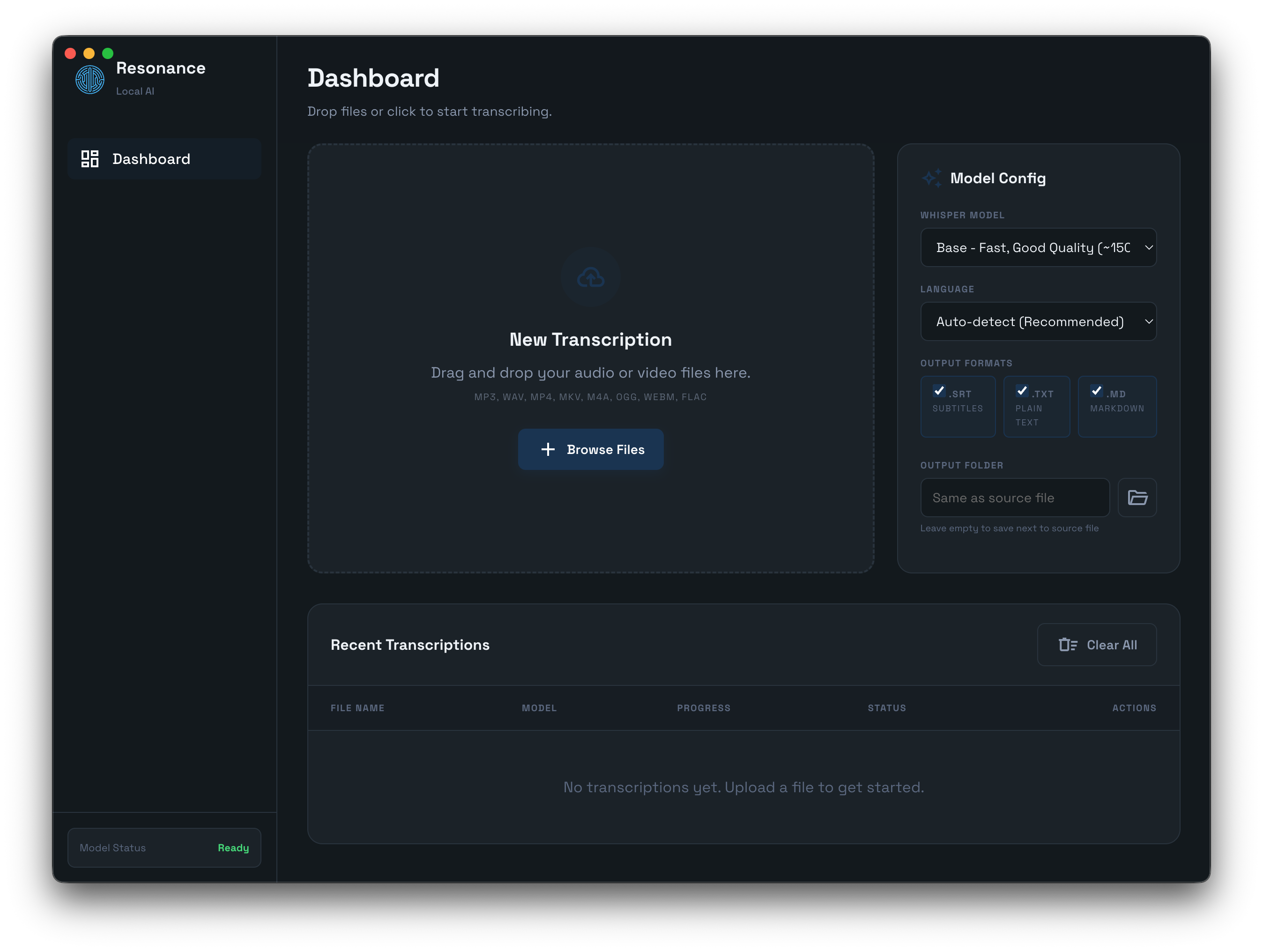 Resonance Interface Screenshot